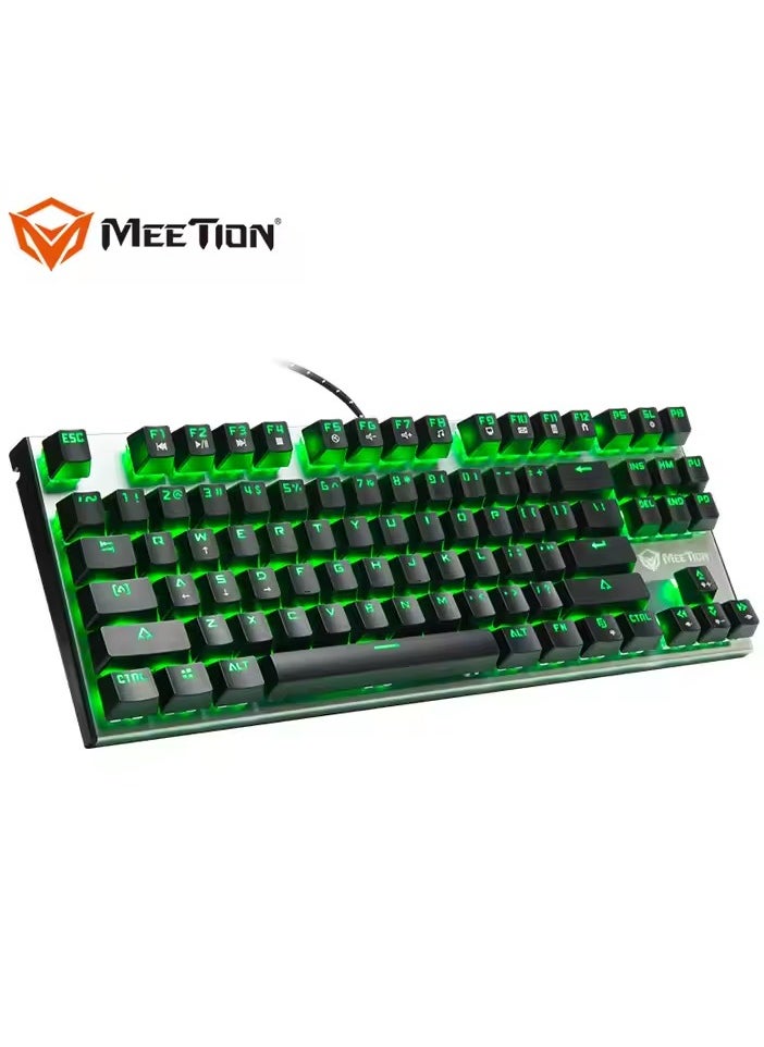 Meetion MK04 RGB Backlit Backlit Multimedia 87 Keys Aluminum Waterproof Design Exclusive Gaming Mechanical Keyboard