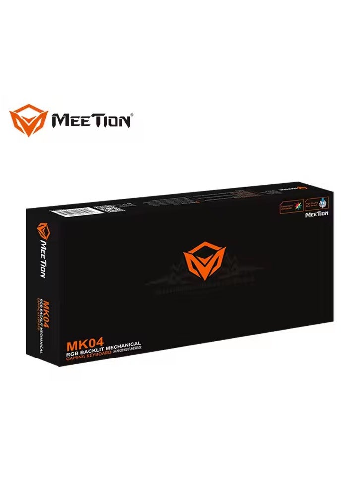 Meetion MK04 RGB Backlit Backlit Multimedia 87 Keys Aluminum Waterproof Design Premium Gaming Mechanical Keyboard