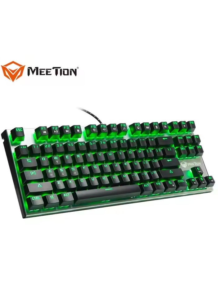 Meetion MK04 RGB Backlit Backlit Multimedia 87 Keys Aluminum Waterproof Design Premium Gaming Mechanical Keyboard