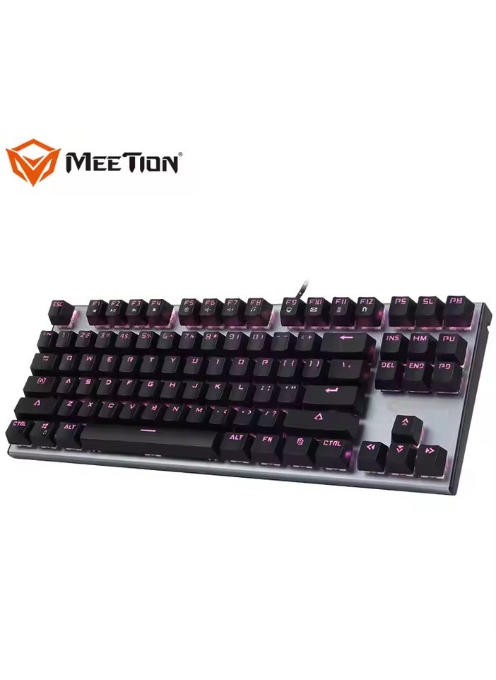Meetion MK04 RGB Backlit Backlit Multimedia 87 Keys Aluminum Waterproof Design Premium Gaming Mechanical Keyboard