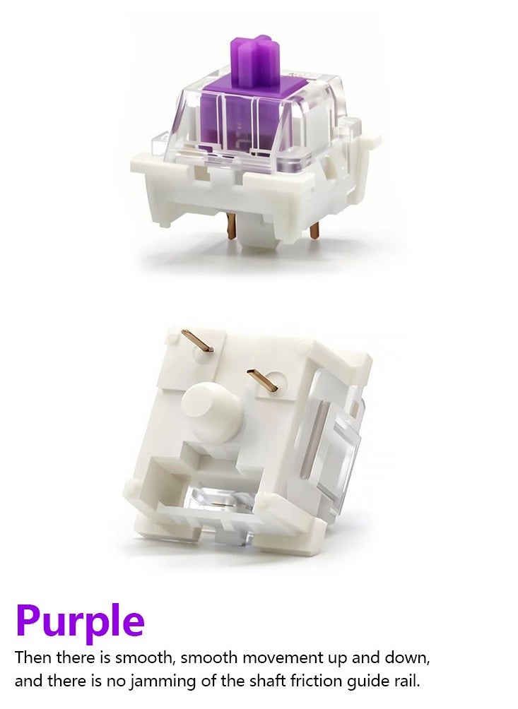 Outemu Switch Mechanical Keyboard Switch 3Pin Tactile Switch Lube Purple Gaming Keyboard Switches