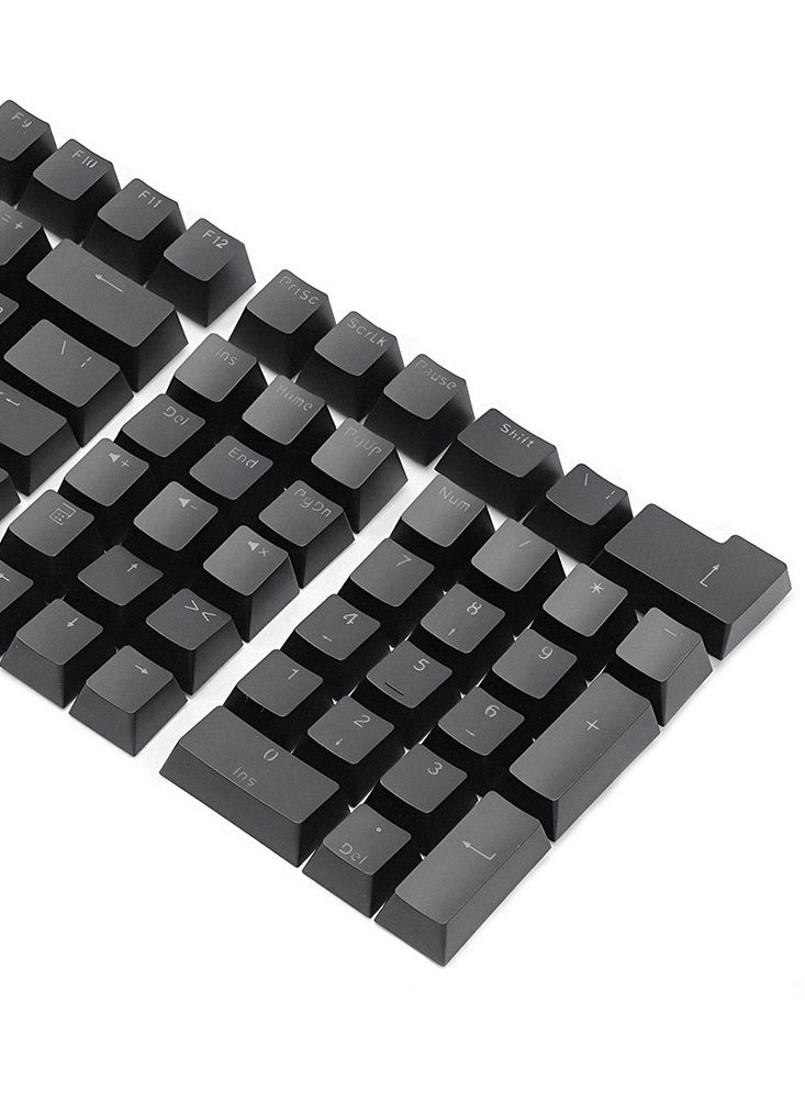 104-Key Black Arabic OEM Profile Keycaps RGB Backlit Mechanical Keyboard Set With Anti-Fade Coating