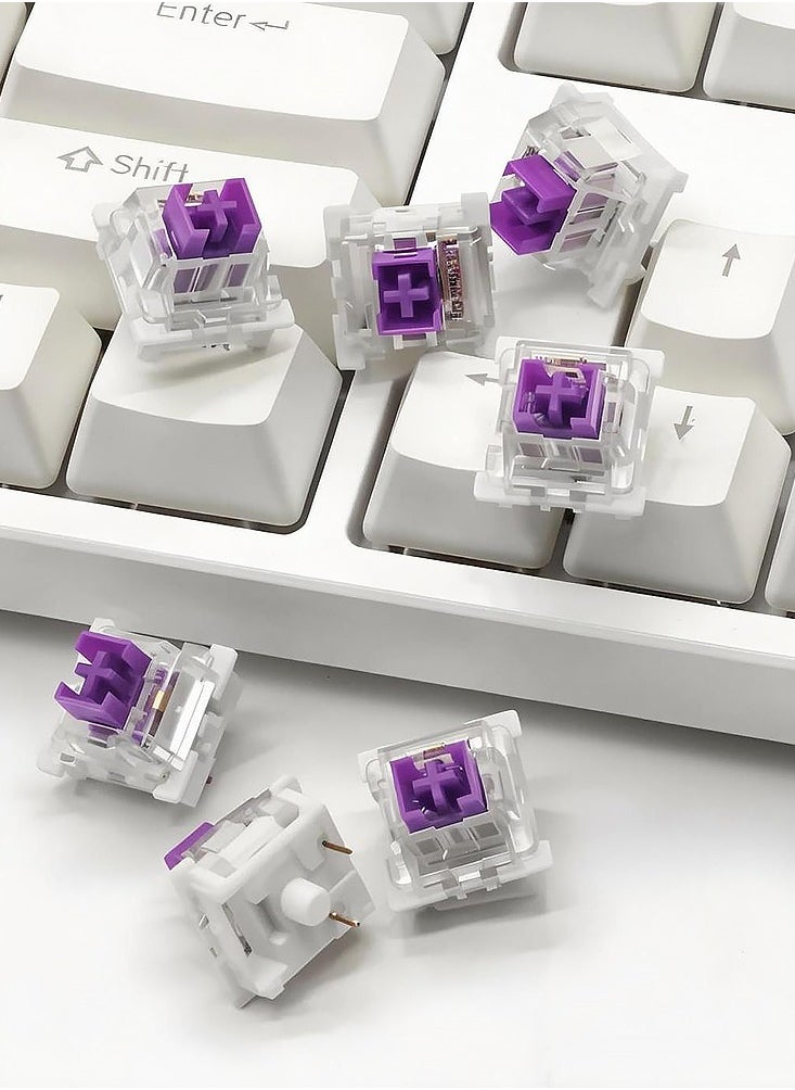110pcs Outemu Keyboard Switch Mechanical Keyboard Game Switch Keyboard 3-Pin Click Switch Linear Tactile Dustproof Purple Switchs