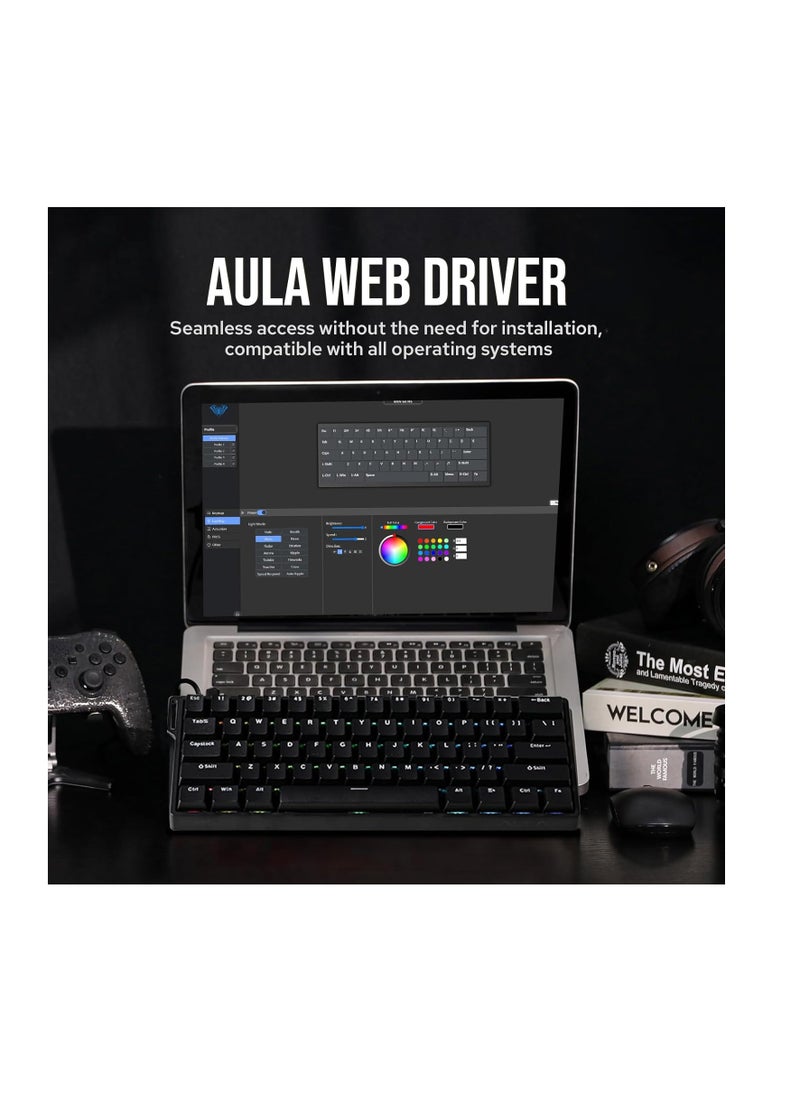 EPOMAKER AULA WIN60 HE 60% Wired Magnetic Keyboard with Adjustable Actuation, 8000 Hz Polling Rate