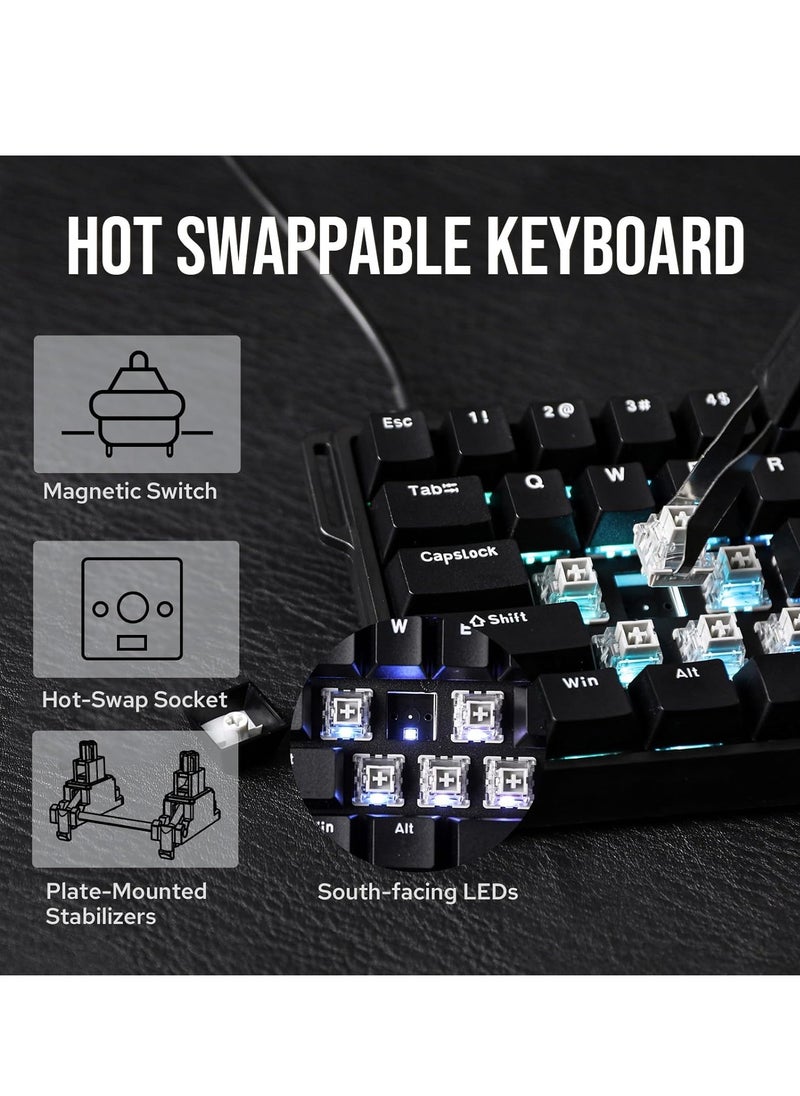 EPOMAKER AULA WIN60 HE 60% Wired Magnetic Keyboard with Adjustable Actuation, 8000 Hz Polling Rate