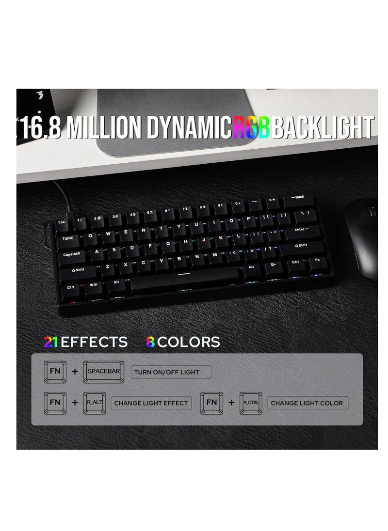 EPOMAKER AULA WIN60 HE 60% Wired Magnetic Keyboard with Adjustable Actuation, 8000 Hz Polling Rate
