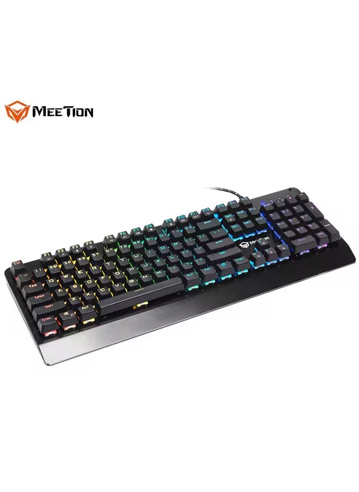 Meetion MK01 Premium Design, Full key Anti-Ghosting RGB Backlit, 12 Multimedia Shortcuts, Plug & Play, System Compatible OUTEMU Mechanical Wired Gaming Keyboard