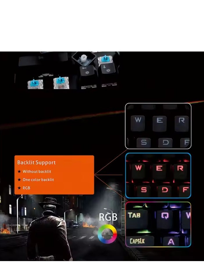 Meetion MK01 Exclusive Design, Full key Anti-Ghosting RGB Backlit, 12 Multimedia Shortcuts, Plug & Play, System Compatible OUTEMU Mechanical Wired Gaming Keyboard