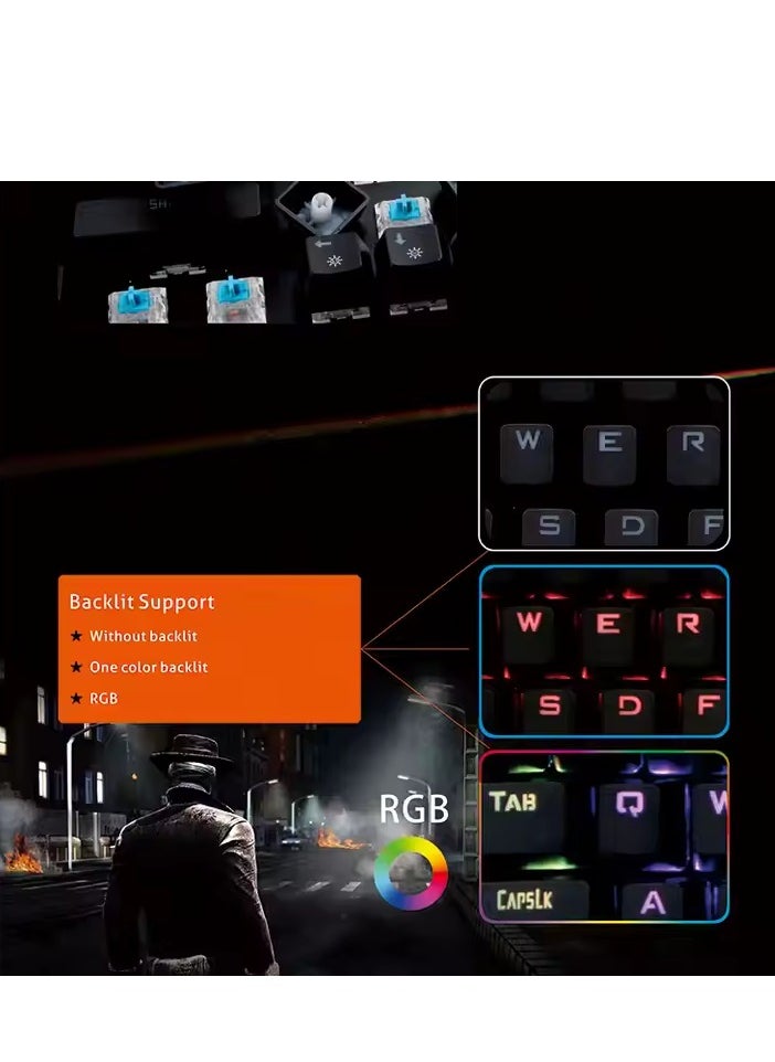 Meetion MK01 Exclusive Design, Full key Anti-Ghosting RGB Backlit, 12 Multimedia Shortcuts, Plug & Play, System Compatible OUTEMU Mechanical Wired Gaming Keyboard
