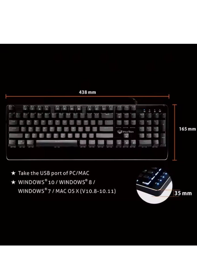 Meetion MK01 Exclusive Design, Full key Anti-Ghosting RGB Backlit, 12 Multimedia Shortcuts, Plug & Play, System Compatible OUTEMU Mechanical Wired Gaming Keyboard