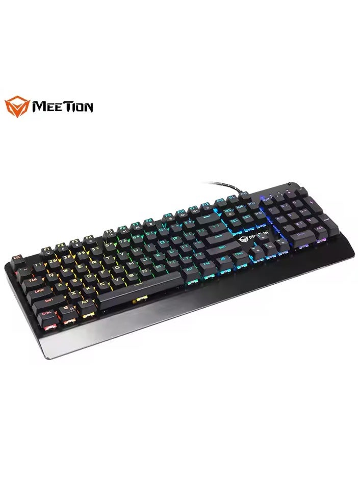 Meetion MK01 Exclusive Design, Full key Anti-Ghosting RGB Backlit, 12 Multimedia Shortcuts, Plug & Play, System Compatible OUTEMU Mechanical Wired Gaming Keyboard