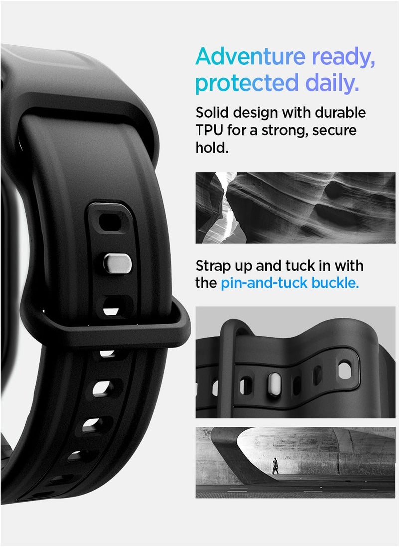 Vault Pro for Apple Watch Series 10 (46mm) Case with Band Protective TPU Cover with Strap- Matte Black