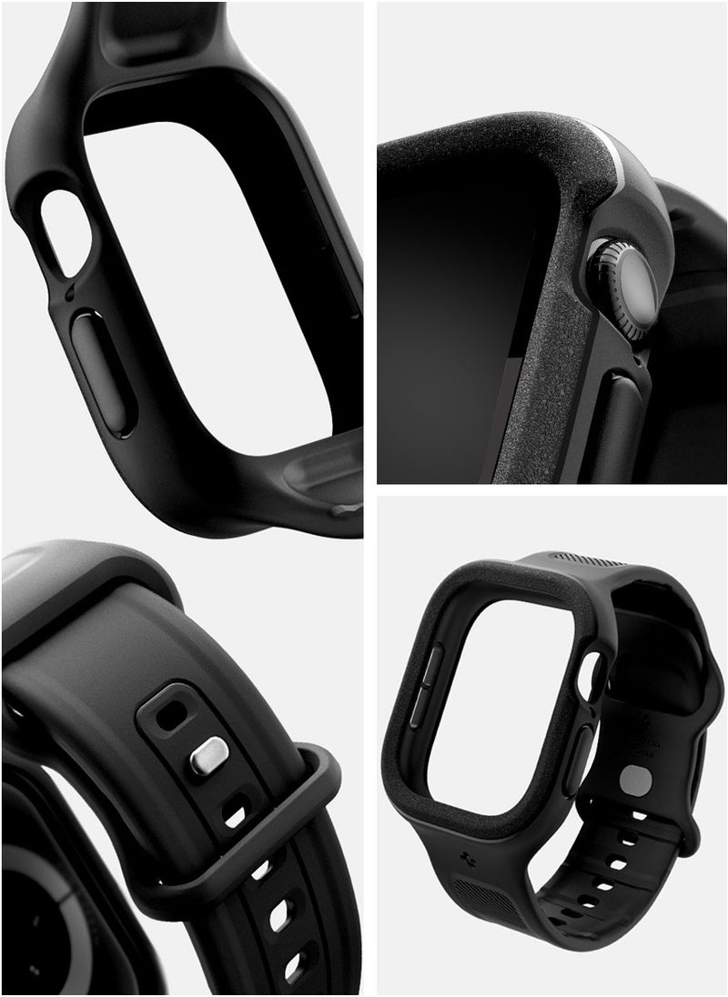 Vault Pro for Apple Watch Series 10 (46mm) Case with Band Protective TPU Cover with Strap- Matte Black