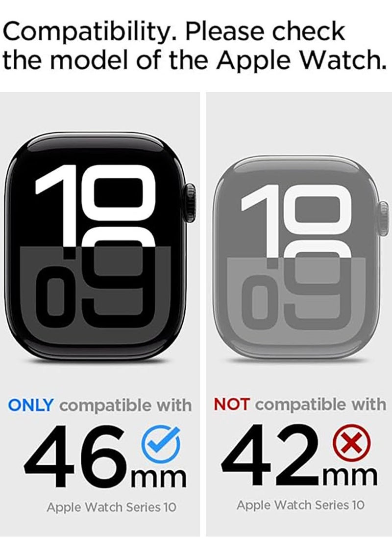 Vault Pro for Apple Watch Series 10 (46mm) Case with Band Protective TPU Cover with Strap- Matte Black