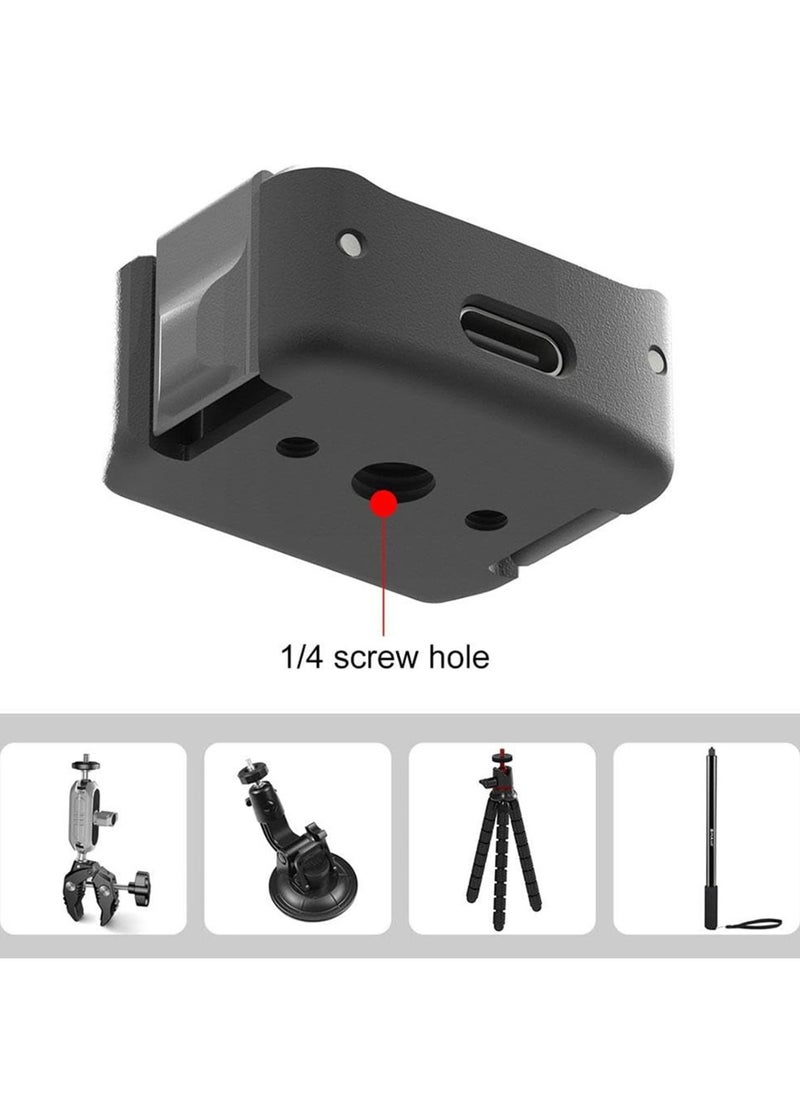 Charging Adapter Base Compatible with DJI Osmo Pocket 3 Portable Camera Charging Stand Type-C 1/4 Mount for DJI Osmo Pocket3 Charger Adapter Base Kit Camera Accessories