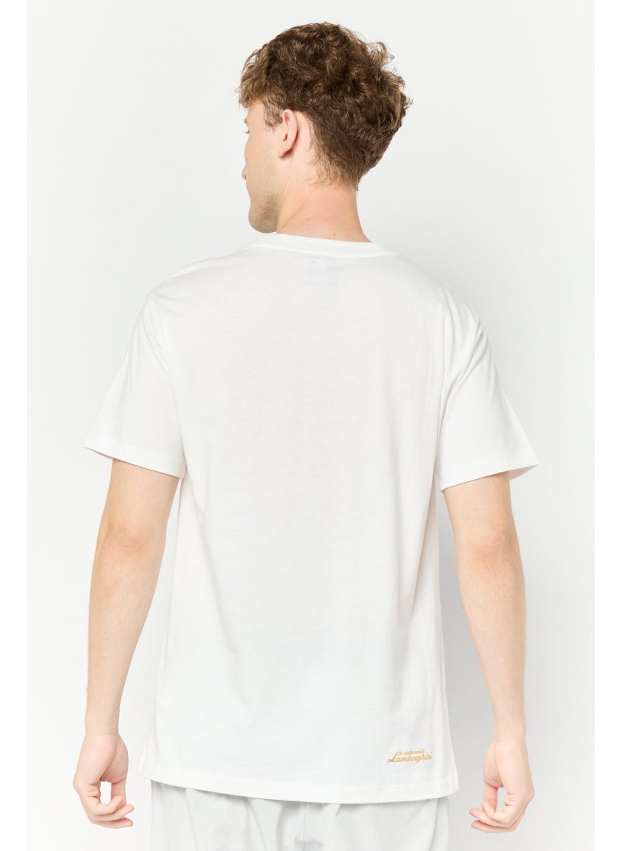 Men Sportswear Fit Short Sleeve Outdoor T-Shirt, White
