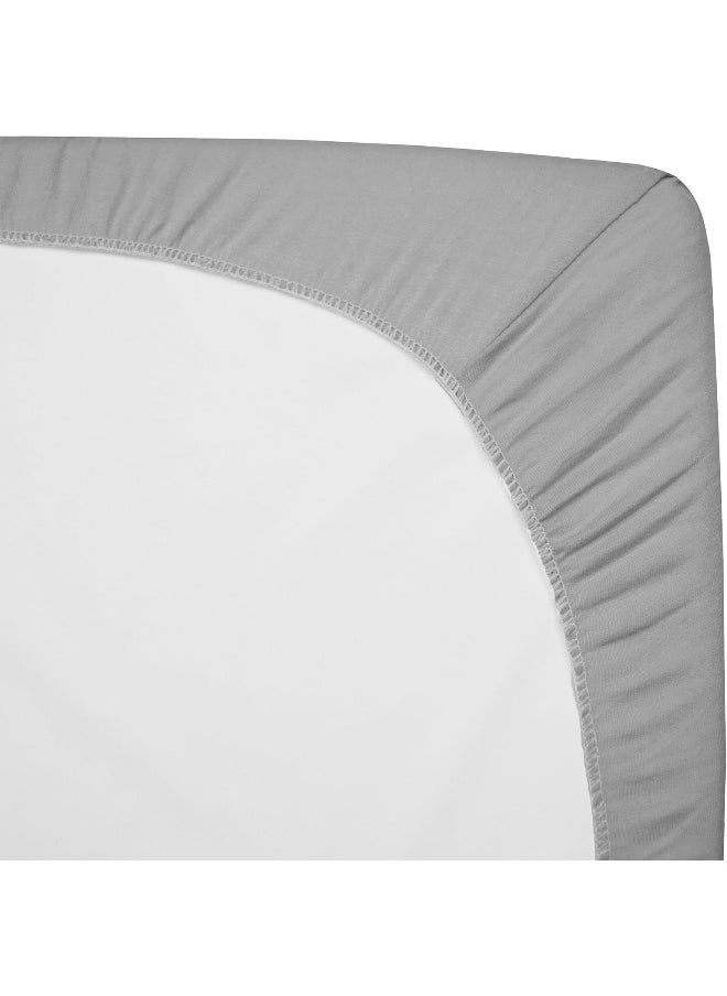 American Baby Company 2 Pack Printed 100% Cotton Jersey Knit Fitted Crib Sheet for Standard Crib and Toddler Mattresses, Super Stars and Gray, for Boys and Girls