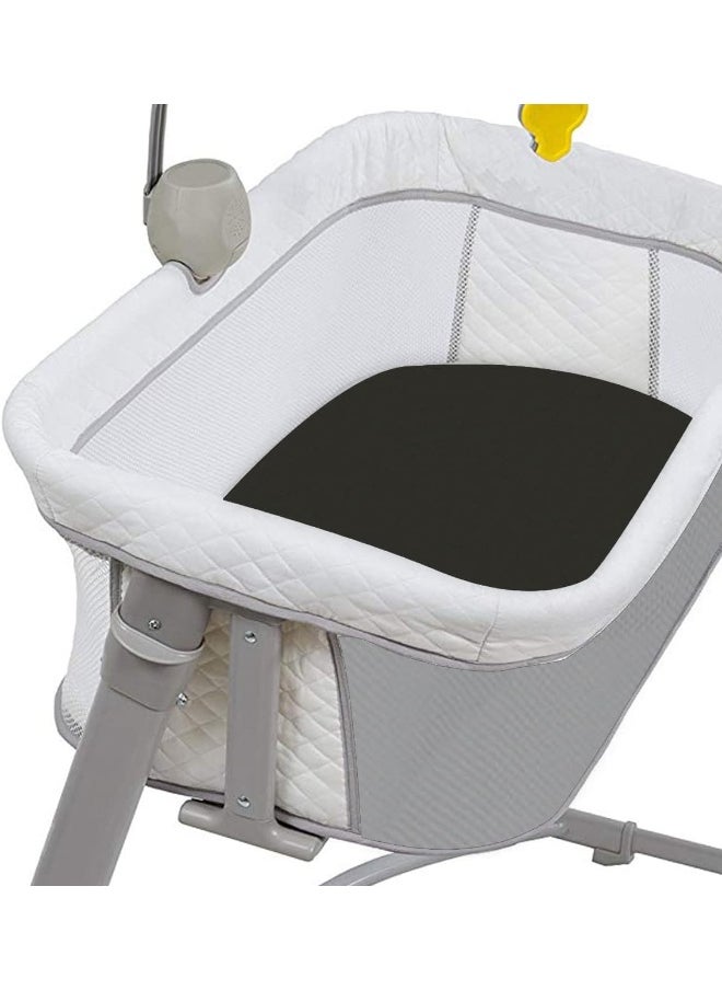 CaSaJa Black 3 Pack Bassinet Sheet Set, Silky Soft Handfeel with Comfy Napping Surface for Baby Boy and Girl, Flexible Fit Various Kinds of Cradle and Bassinet Mattress Up to 15