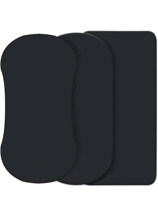 CaSaJa Black 3 Pack Bassinet Sheet Set, Silky Soft Handfeel with Comfy Napping Surface for Baby Boy and Girl, Flexible Fit Various Kinds of Cradle and Bassinet Mattress Up to 15