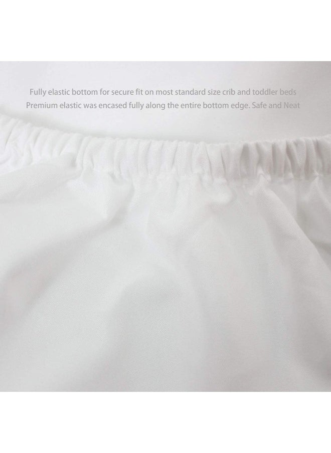 CaSaJa 3-Pack Fitted Crib Sheets Set Neutral Unisex, Extra Soft Breathable 9
