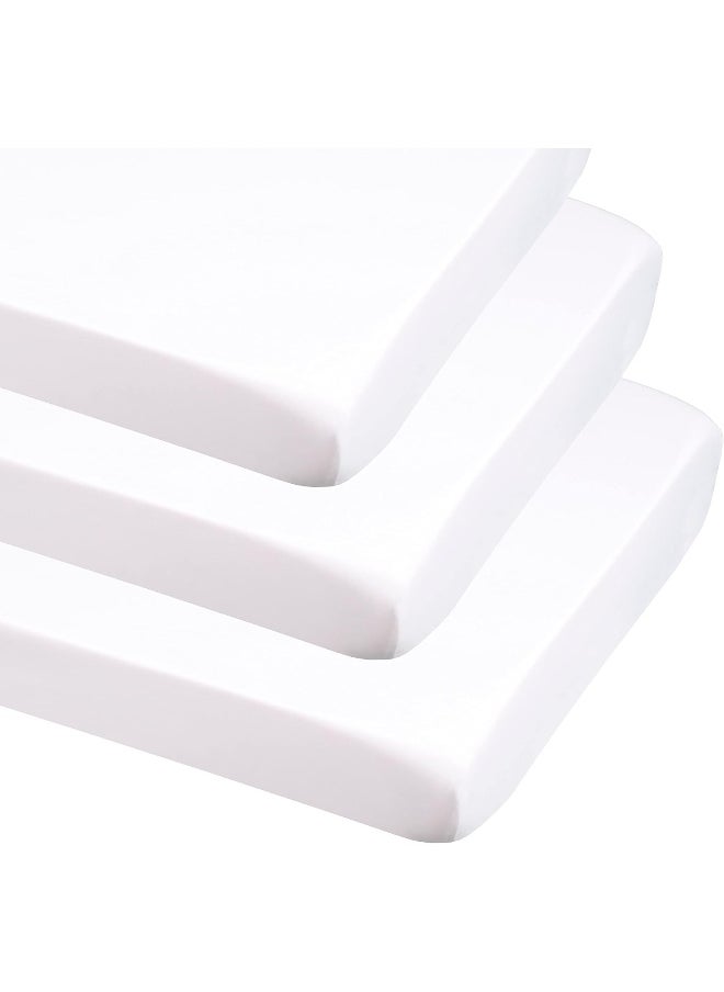 CaSaJa 3-Pack Fitted Crib Sheets Set Neutral Unisex, Extra Soft Breathable 9