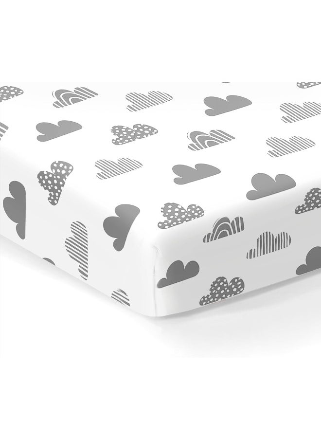 100% Organic Cotton Fitted Sheets for Standard Crib and Toddler Mattresses/Pads 28” x 52” and up to 6” Thick. Boys and Girls. Fits, Dream On Me, Lullaby, Safety 1st, Newton, and Other Brands.