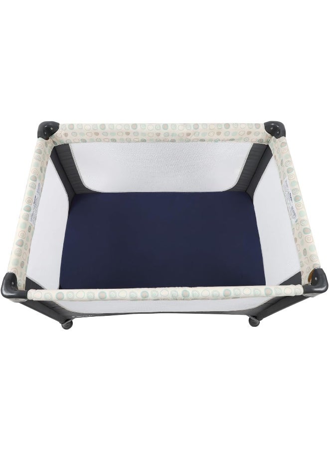 Knlpruhk Muslin Travel Crib Fitted Sheets Compatible with Baby Bjorn, Guava Lotus Travel Crib and 24 x 42 Inch Travel Light Playard Mattress Snuggly Soft 100% Cotton Grey & Navy