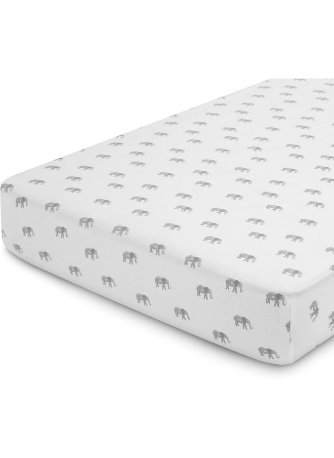 Delta Children Fitted Crib Sheets for Girls and Boys - Crib Sheet for Standard Crib and Toddler Mattresses - 28x52 Inch (Pack of 2), Safari Friends