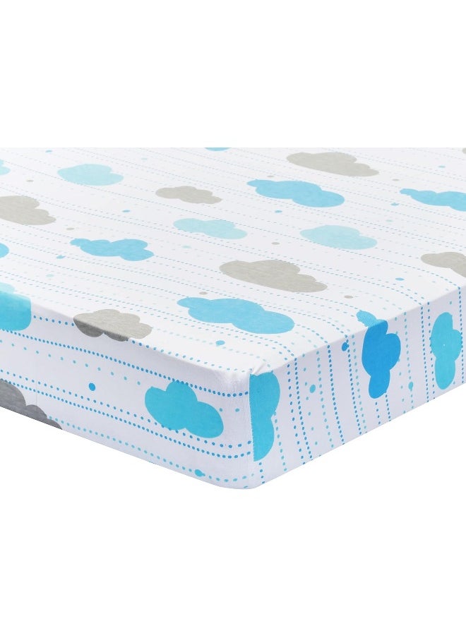 2 Pack Fitted Crib Sheets for Boys in 100% Jersey Knit Cotton –Boy’s Crib Mattress Sheets in Celestial Themes
