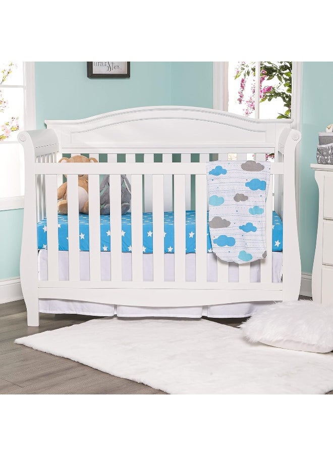 2 Pack Fitted Crib Sheets for Boys in 100% Jersey Knit Cotton –Boy’s Crib Mattress Sheets in Celestial Themes