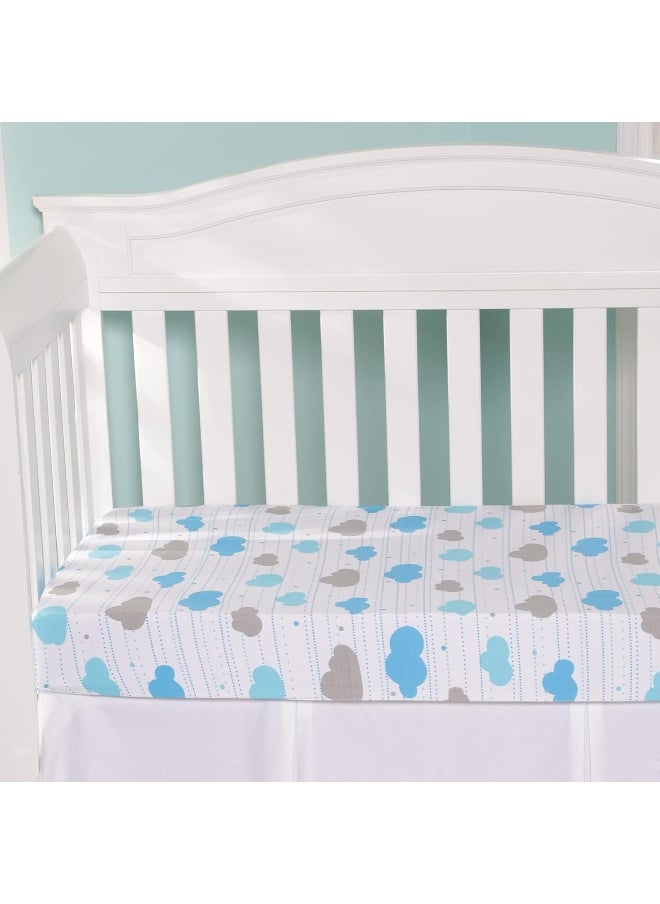 2 Pack Fitted Crib Sheets for Boys in 100% Jersey Knit Cotton –Boy’s Crib Mattress Sheets in Celestial Themes