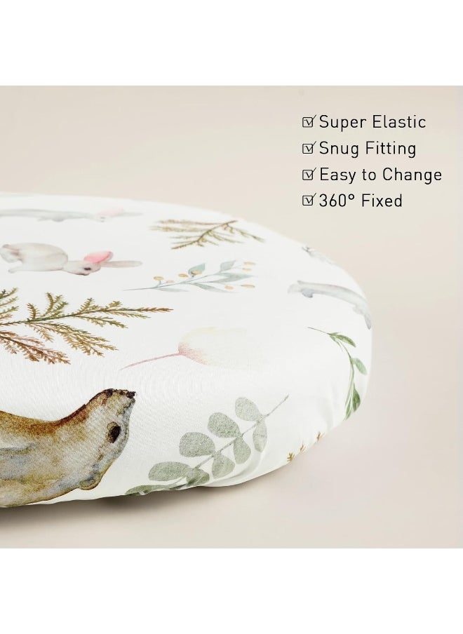 Gllquen Baby Bassinet Sheets 4 Pack, Breathable Cozy Fitted Mattress Sheet, Elastic Travel Crib Fashionable Floral Pattern, Standard Cradle Safe Sheets for Baby Boy Girls 32