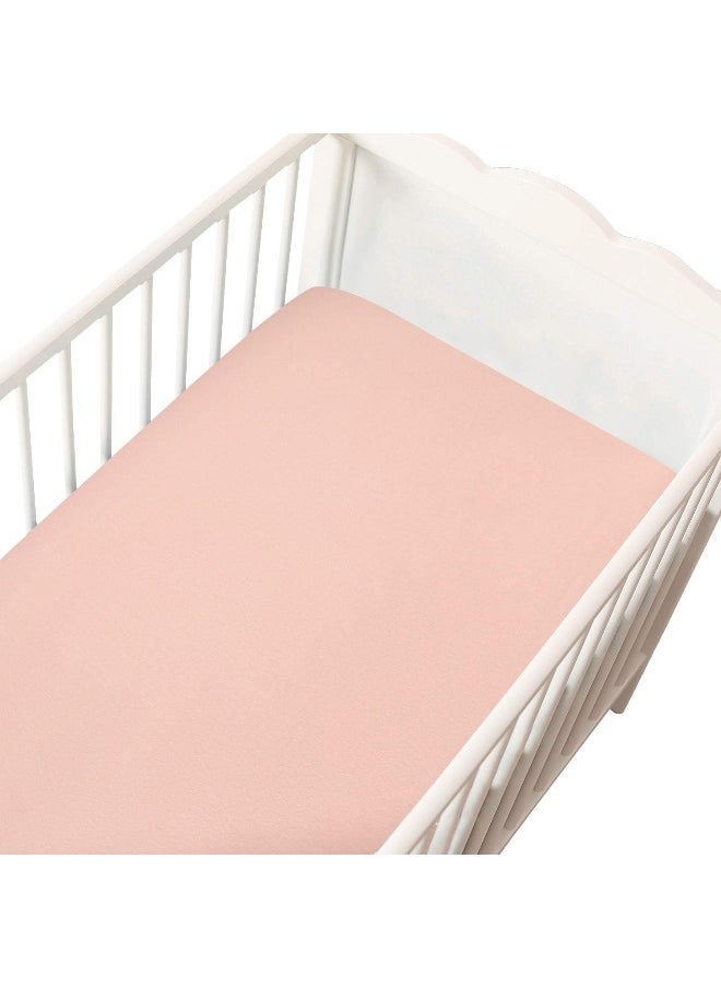 Moonsea Flannel Crib Sheet for Girl, 100% Cotton Flannel, Heavenly Soft Fitted Crib Sheet for Standard Crib (28