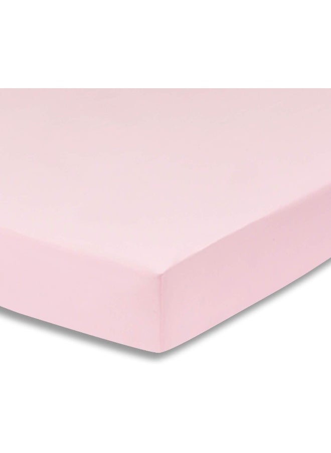 Everyday Kids Fitted Crib Sheet, 100% Soft Breathable Microfiber Baby Sheet, Fits Standard Size Crib Mattress 28in x 52in, Pink Nursery Sheet