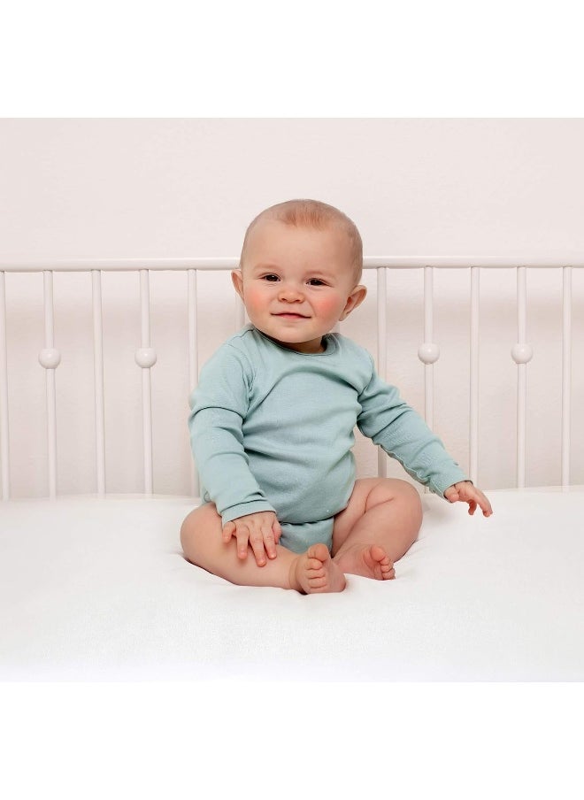 Pure Bamboo (White) - Sheets - Fitted Crib Sheet - Made of 100% Organic - Fits Standard Size Crib Mattress - Incredibly Soft, Breathable and Hypoallergenic - Unisex Design (White)