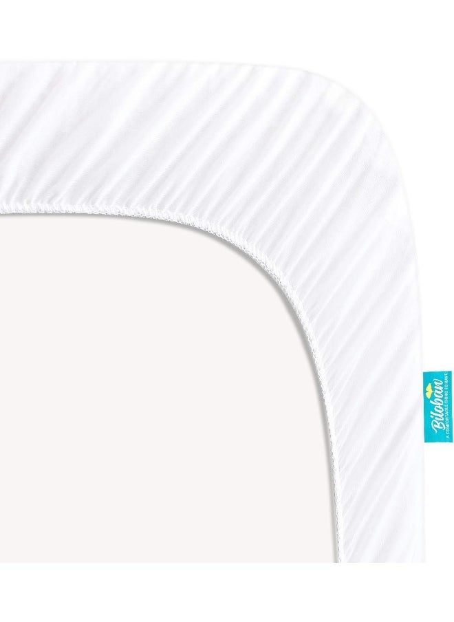 Biloban Crib Sheets Fitted, 2 Pack Crib Sheet Fits for Standard Crib Mattress, Toddler Sheets for Baby Boys & Girl