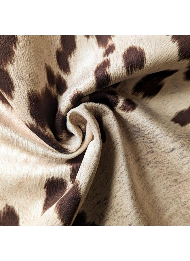 Baby Fitted Crib Sheet White Cow Skin Western Animal Print for Baby Boys & Girls, Brown, Standard, 52x28x6 Inch (Pack of 1)