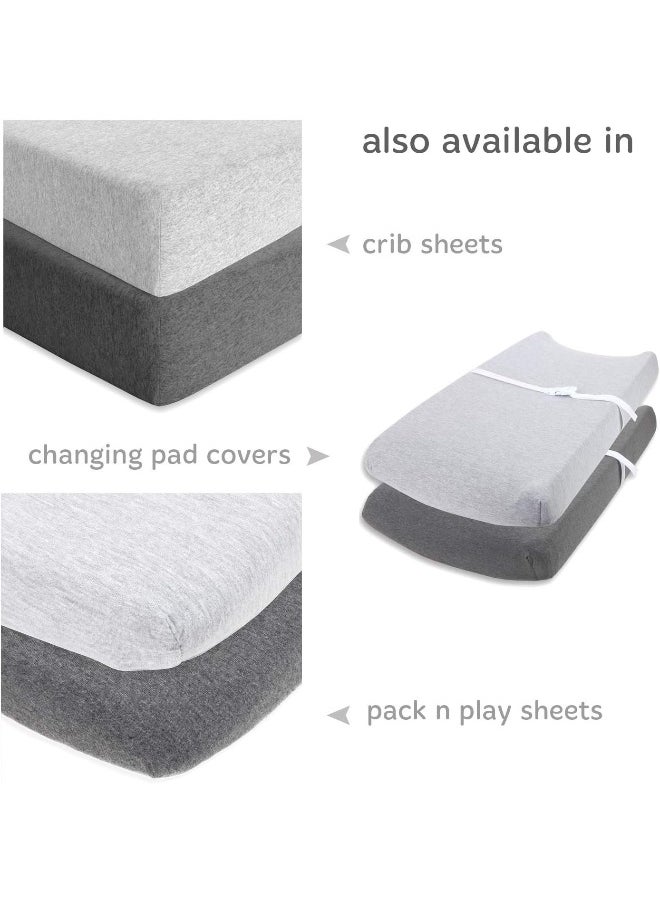 Baby Cradle Sheets Fitted 18x36x2 - Easily Fits on Arms Reach Co Sleeper Cambria, Clear Vue, Mini Ezee, Miclassic Bassinet - 100% Jersey Cotton - Breathable Cradle Bedding - Gender Neutral & Unisex