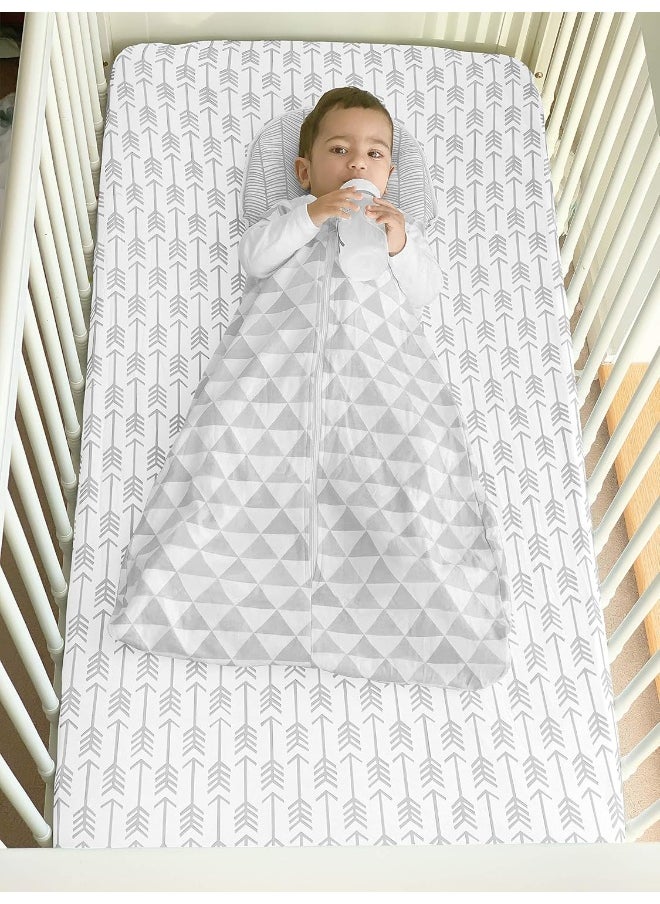 Pack n Play Sheets – Pack and Play Sheets 4 Pack – 100% Super Soft Jersey Knit Cotton Playard Mattress Sheets – Portable Playpen Sheet – Fitted Play Yard Mini Crib Sheets for Boy & Girl (24 x 38 x 5)