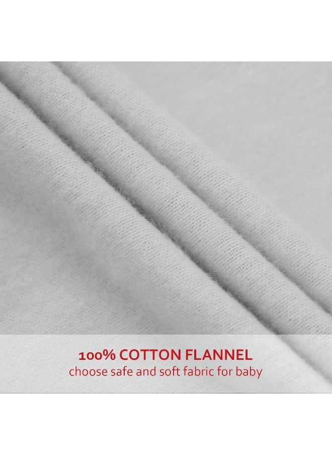 Moonsea Flannel Crib Sheet for Boy or Girl, 100% Cotton Flannel Crib Sheet, Heavenly Soft Fitted Crib Sheet for Standard Crib (28