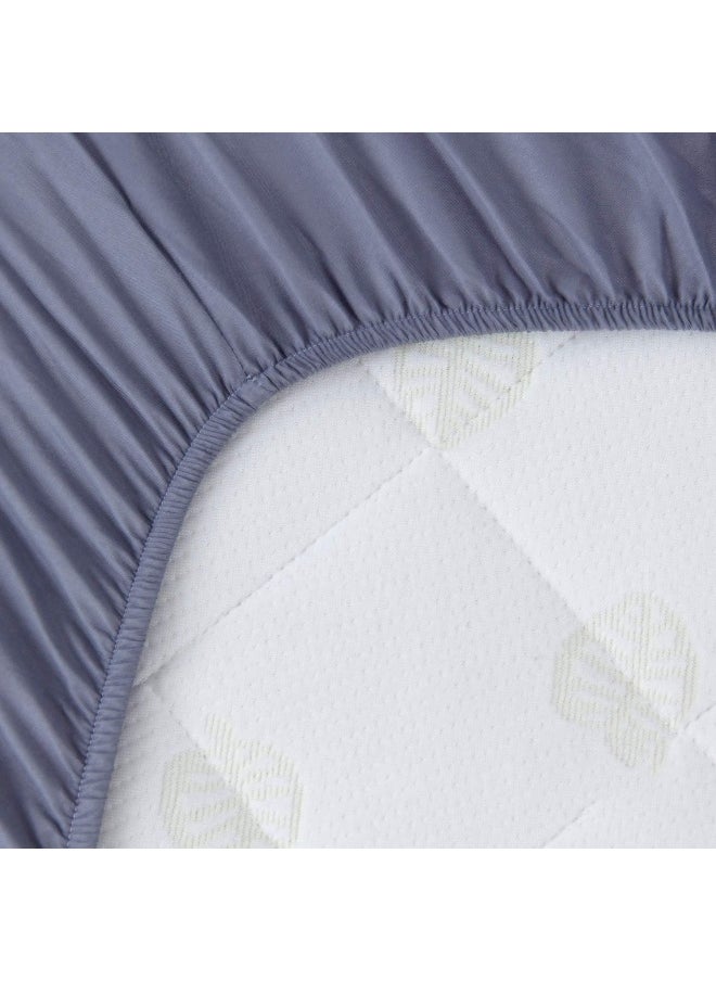Biloban Crib Sheets 2 Pack, Fitted Crib Sheet for Standard Crib Mattress, Cozy Toddler Sheets for Boys and Girls, Machine Washable, Microfiber, Grey & White
