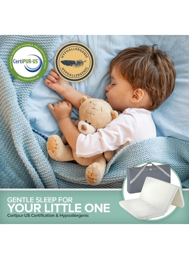Stock Your Home Foldable Travel Pack n Play Mattress Pad with Bag