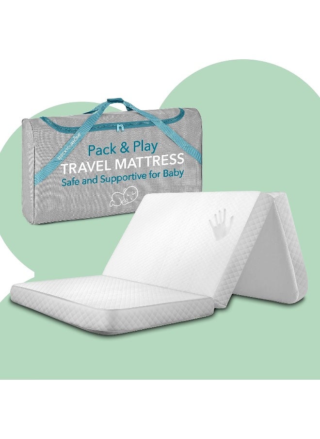 Stock Your Home Foldable Travel Pack n Play Mattress Pad with Bag