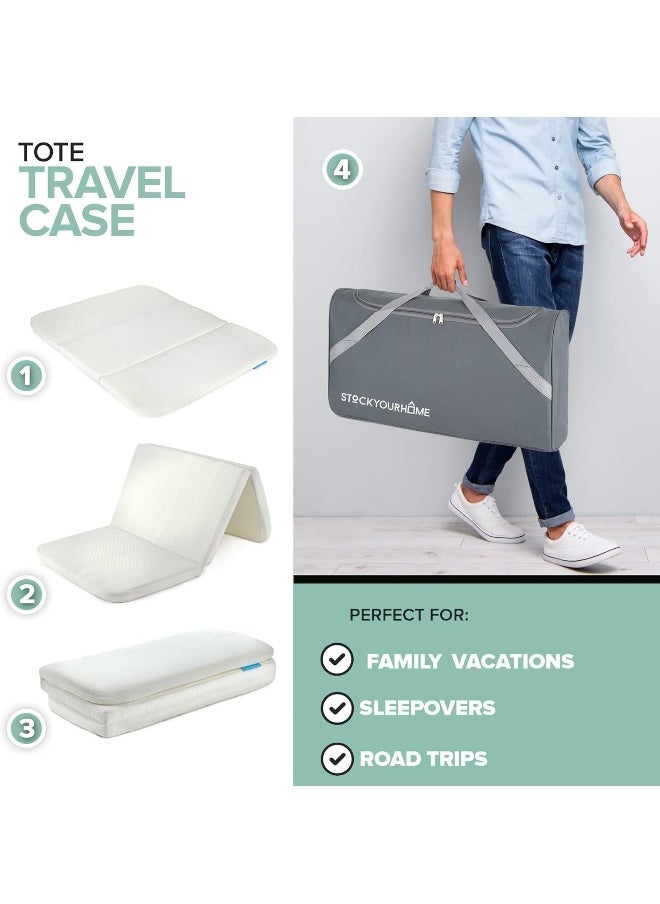 Stock Your Home Foldable Travel Pack n Play Mattress Pad with Bag
