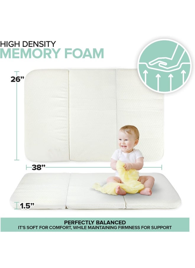 Stock Your Home Foldable Travel Pack n Play Mattress Pad with Bag