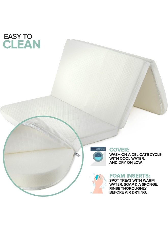 Stock Your Home Foldable Travel Pack n Play Mattress Pad with Bag
