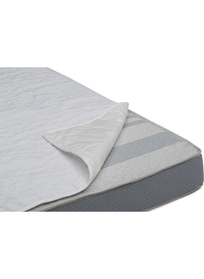 Delta Children Serta Sertapedic Crib Mattress Liner Pads (Pack of 2) - 100% Waterproof with Nanotex Technology - Ideal for Potty Training - Washable (White)