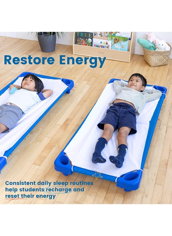 ECR4Kids Cot Sheet, Standard Size, Rest Time Accessories, White, 12-Pack