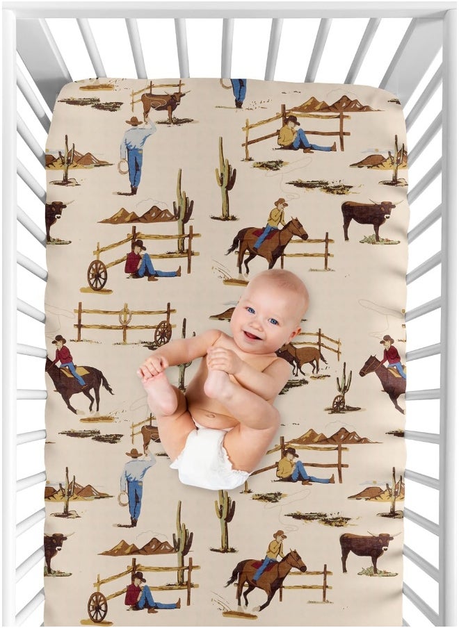 Sweet Jojo Designs Fitted Crib Sheet for Wild West Cowboy Bedding Sets