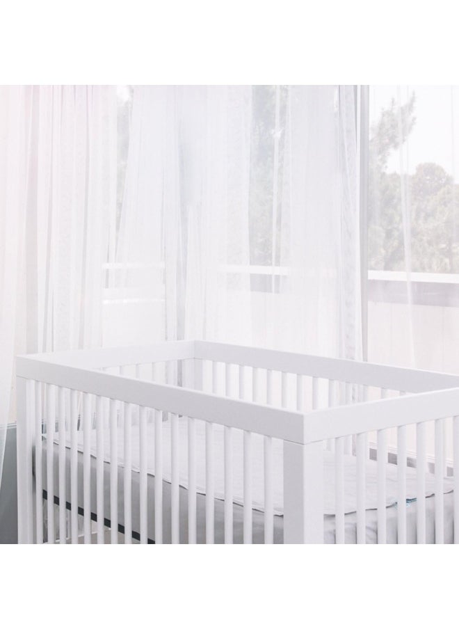 QuickZip Easy Change Crib Sheet with Wraparound Total Security Base, Gray Dot